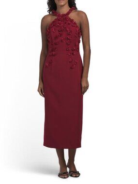 RENE BY RENE RUIZ Sleeveless 3d Floral Tea-length Dress